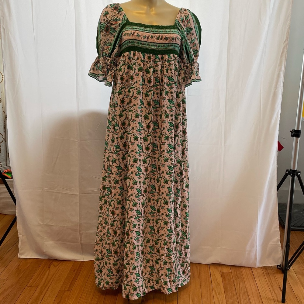 CELINA MOON Puff Sleeve Sundress